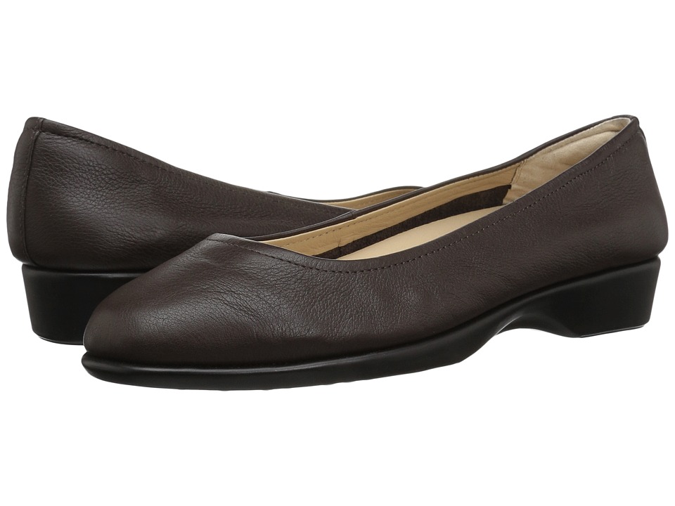 Hush Puppies Tabee Paradise (Dark Brown Leather) Women's Slip-on Dress Shoes