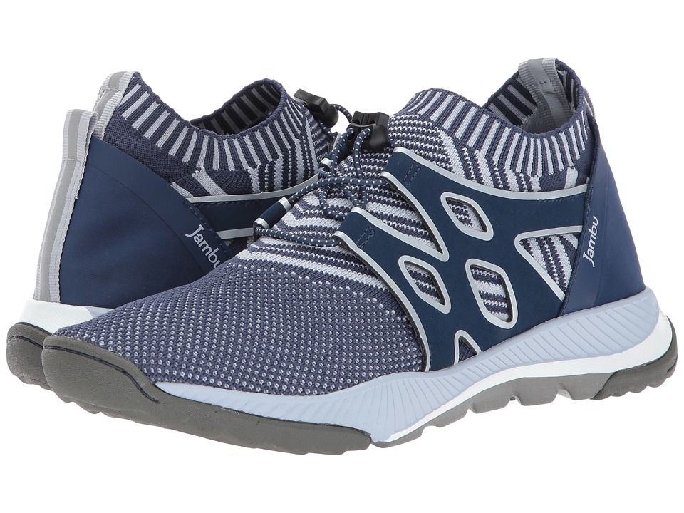 Jambu Jackie Vegan (Navy Jacquard Reflective/Neoprene/Microbuck) Women's Shoes
