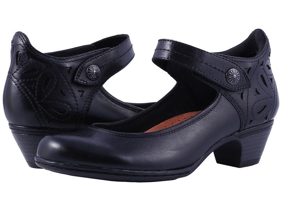 Rockport Cobb Hill Collection Cobb Hill Abbott Ankle Strap (Black Leather) Women's Shoes