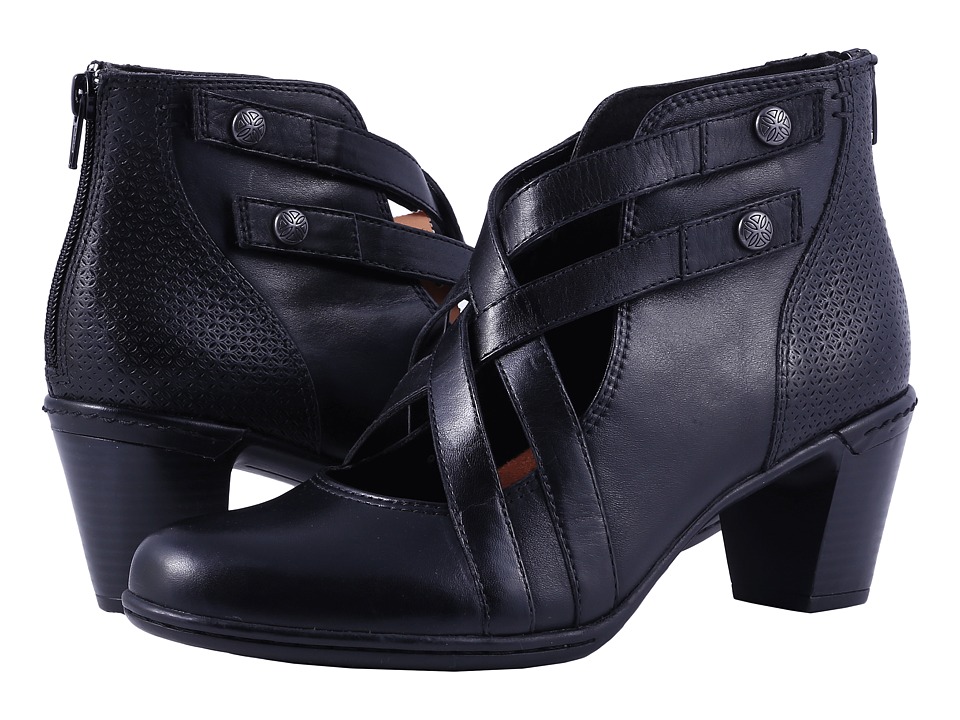 Rockport Cobb Hill Collection Cobb Hill Rashel X-Strap (Black Leather) Women's Shoes
