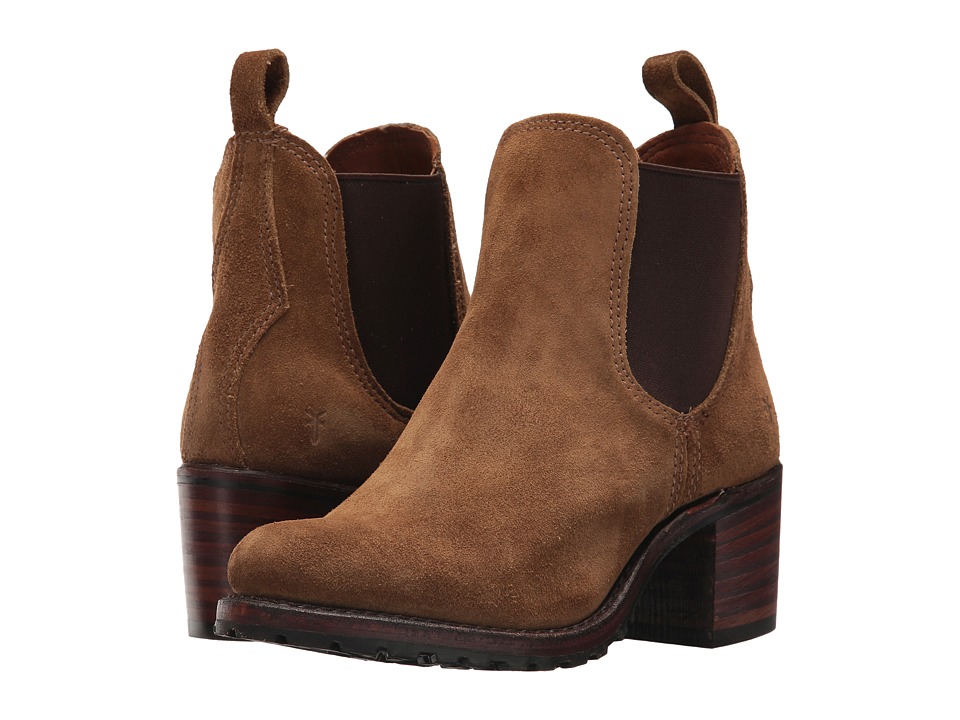 Frye Sabrina Chelsea (Chestnut Oiled Suede) Women's Pull-on Boots