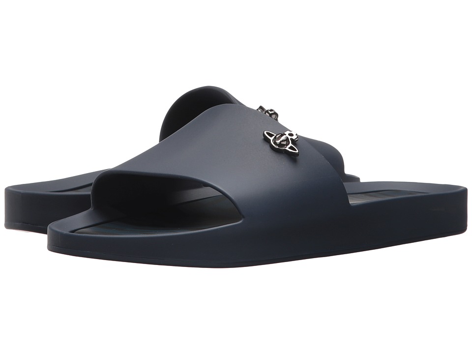 + Melissa Luxury Shoes - Vivienne Westwood Anglomania + Melissa Beach Slide (Navy) Womens Slide Shoes