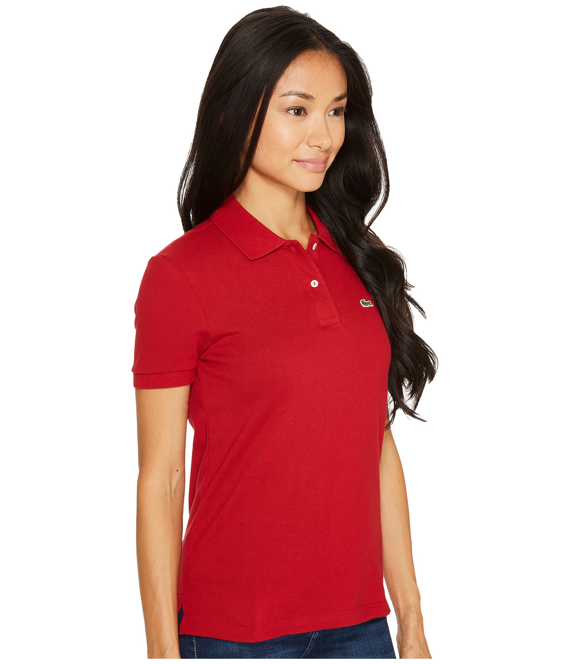 Lacoste Short Sleeve Two-Button Classic Fit Pique Polo at Zappos.com