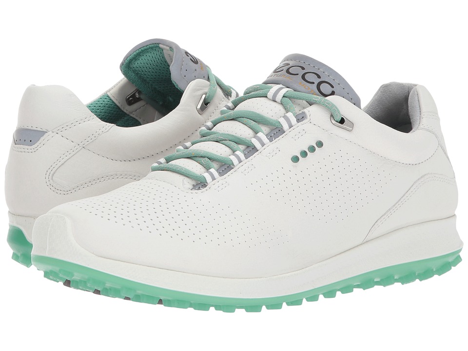 ECCO Golf BIOM Hybrid 2 Perf (White/Granite Green) Women's Golf Shoes