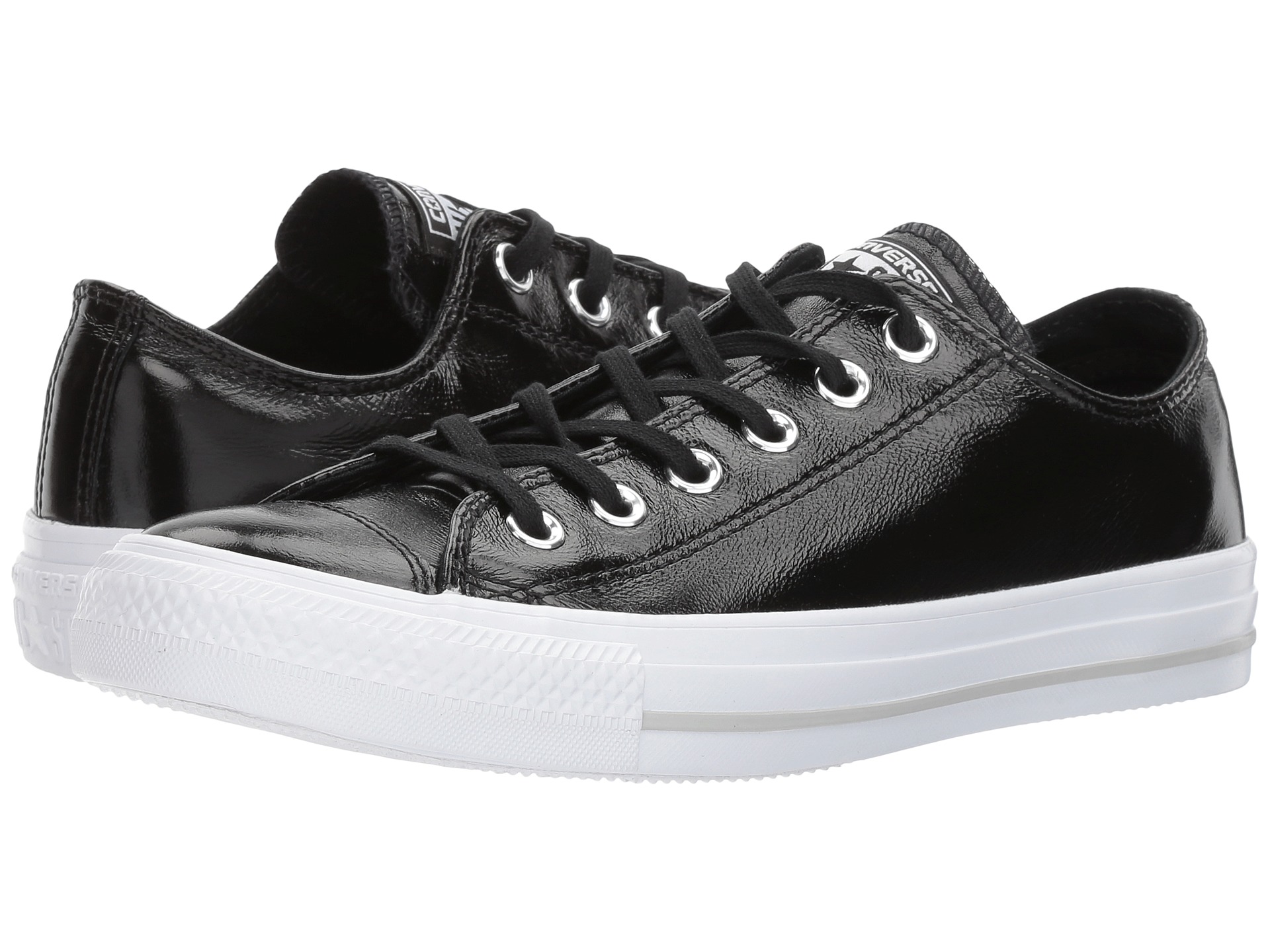 Converse Chuck Taylor® All Star® Crinkled Patent Leather Ox at Zappos.com