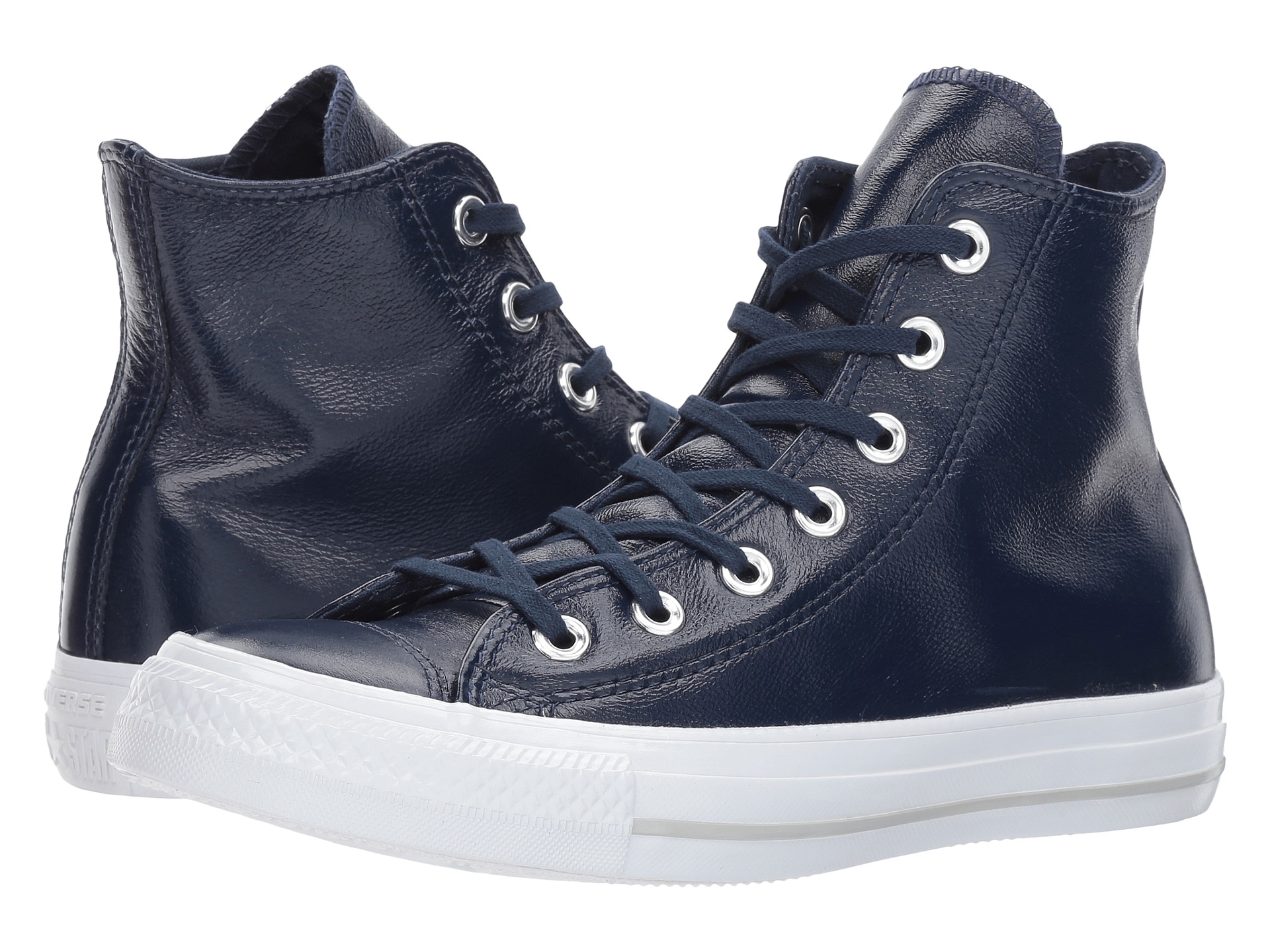 Converse Chuck Taylor® All Star® Crinkled Patent Leather Hi at Zappos.com
