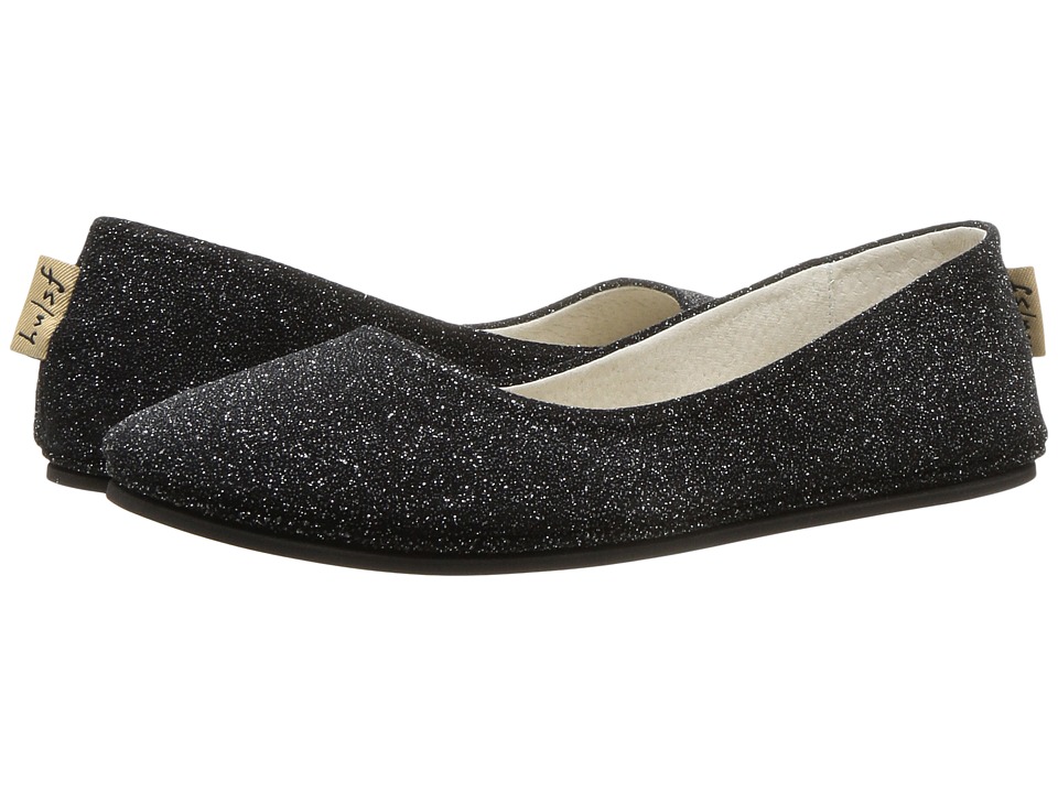 French Sole Sloop Flat (Argento Sparkle Suede) Flats