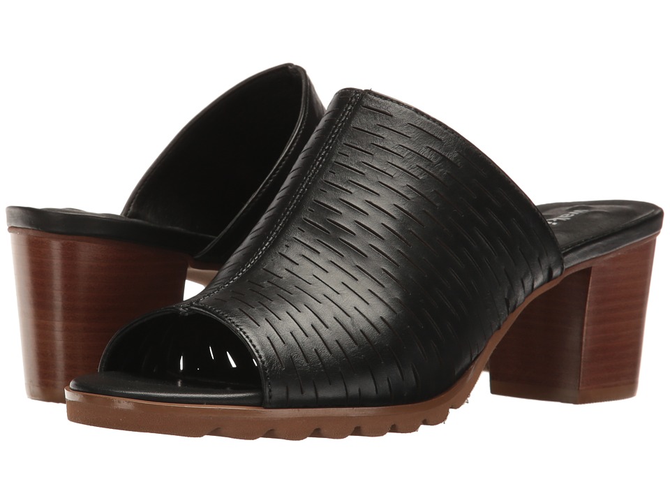 Walking Cradles Nia (Black Accordion Perf) 1-2 inch heel Shoes
