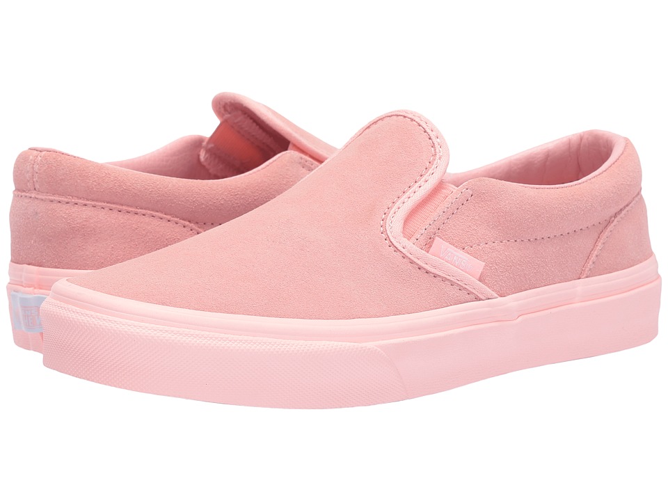 Vans Kids Classic Slip-On (Little Kid/Big Kid) ((Suede) Mono/English Rose) Girl