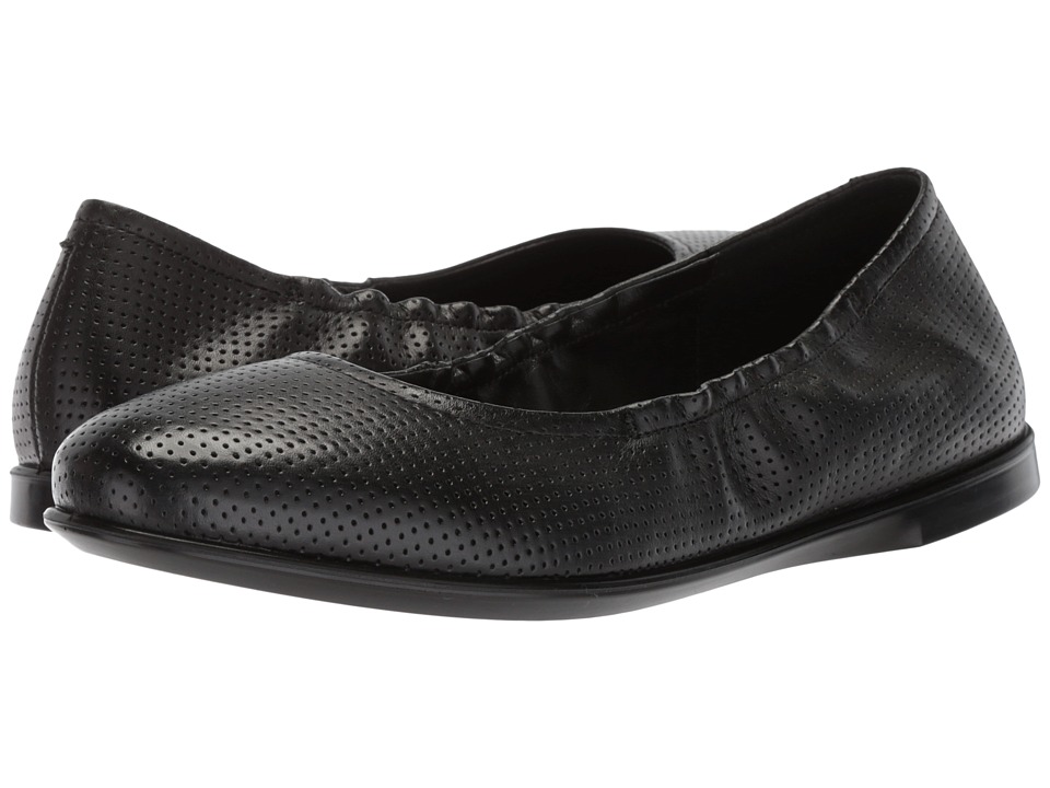 ECCO Incise Enchant Ballerina (Black Calf Leather) Flats