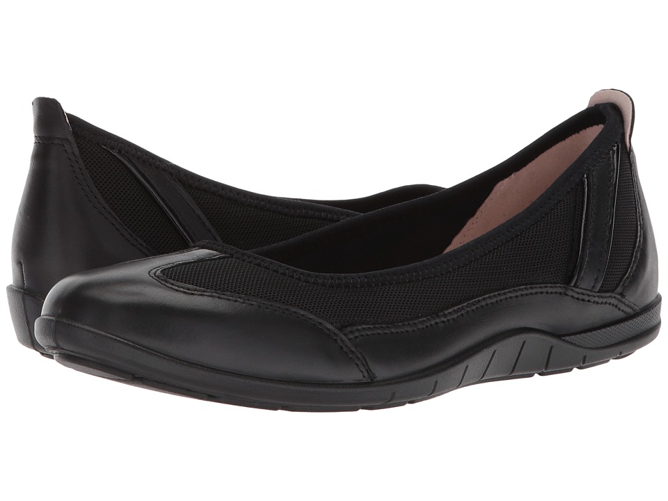 ECCO Bluma Summer Ballerina (Black/Black) Women's Shoes