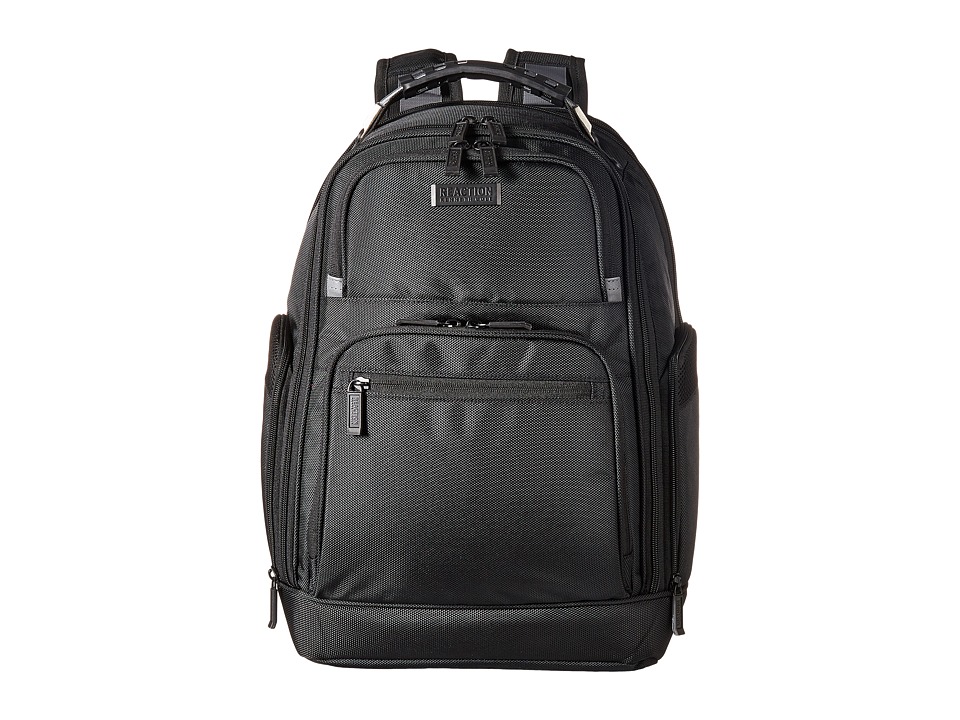Kenneth Cole Reaction - Expandable Dual Compartment Computer Backpack (Black) Backpack Bags