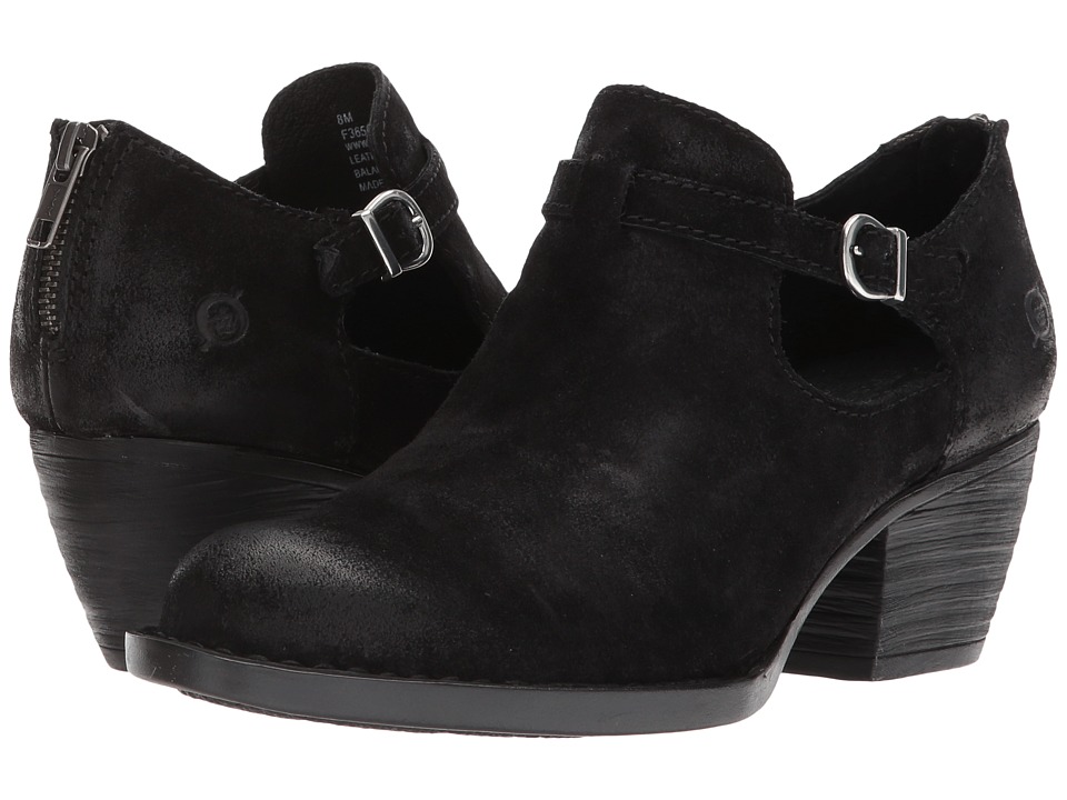 Born Mendocino (Black Distressed Leather) Clogs
