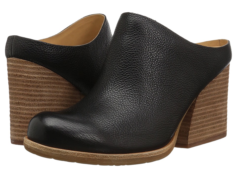 Kork-Ease Challis (Black Full Grain Leather) Clogs