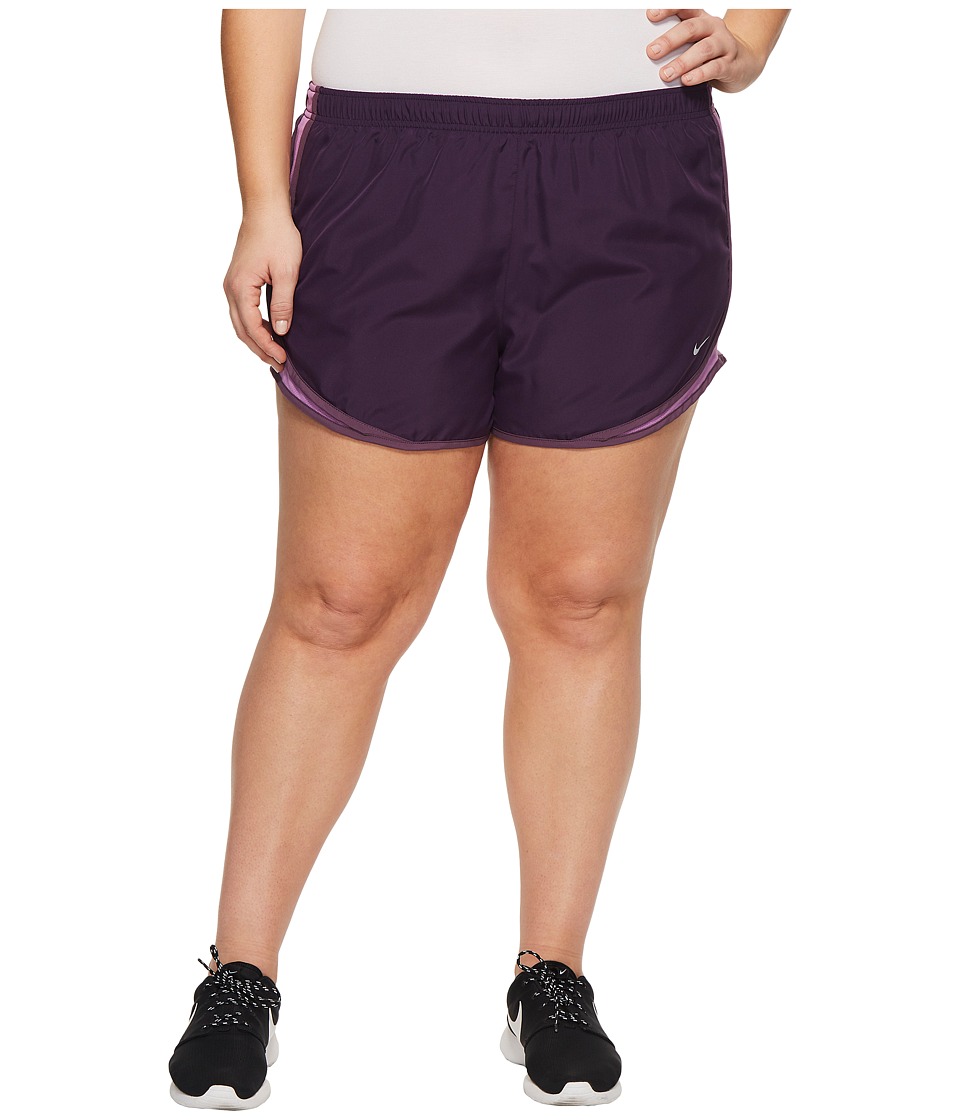Nike Dry Tempo Running Short (Size 1X-3X) (Grand Purple/Dark Orchid/Wolf Grey) Women