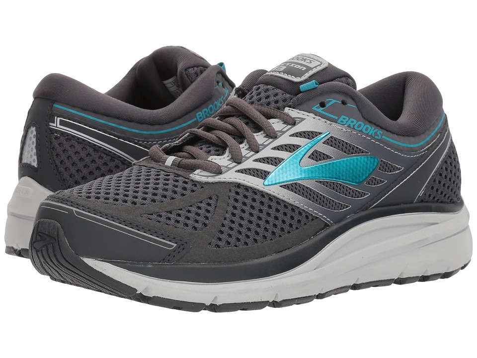Brooks Addiction 13 (Ebony/Silver/Pagoda Blue) Women's Running Shoes