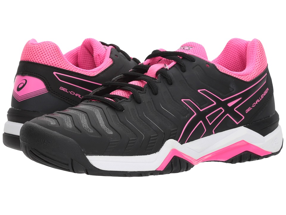 ASICS Gel-Challenger 11 (Black/Black/Hot Pink) Women's Tennis Shoes