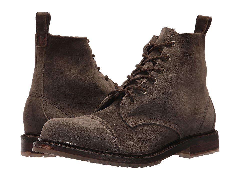 caen cap toe suede boot