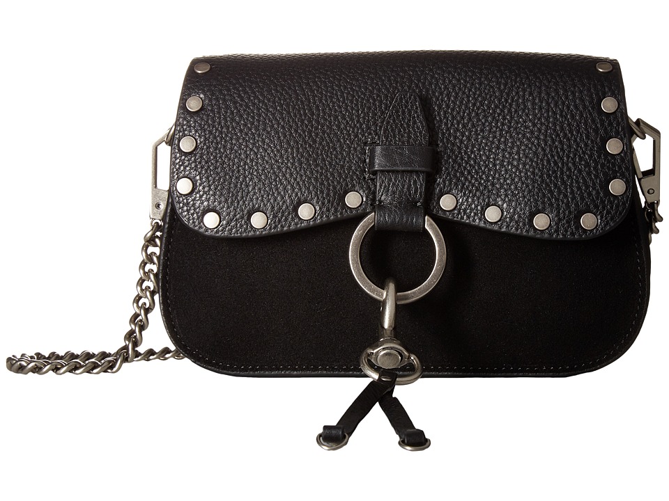  Rebecca Minkoff - Keith Small Saddle (Black) Handbags 191422036149