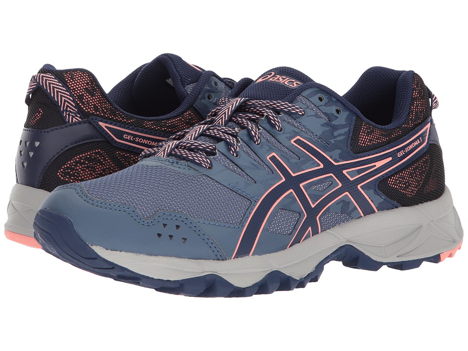 ASICS GEL-Sonoma 3 (Smoke Blue/Indigo Blue/Begonia Pink) Women's Running Shoes