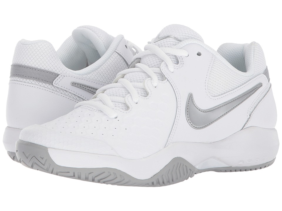 Nike Air Zoom Resistance (White/Metallic Silver/Wolf Grey) Women's Tennis Shoes