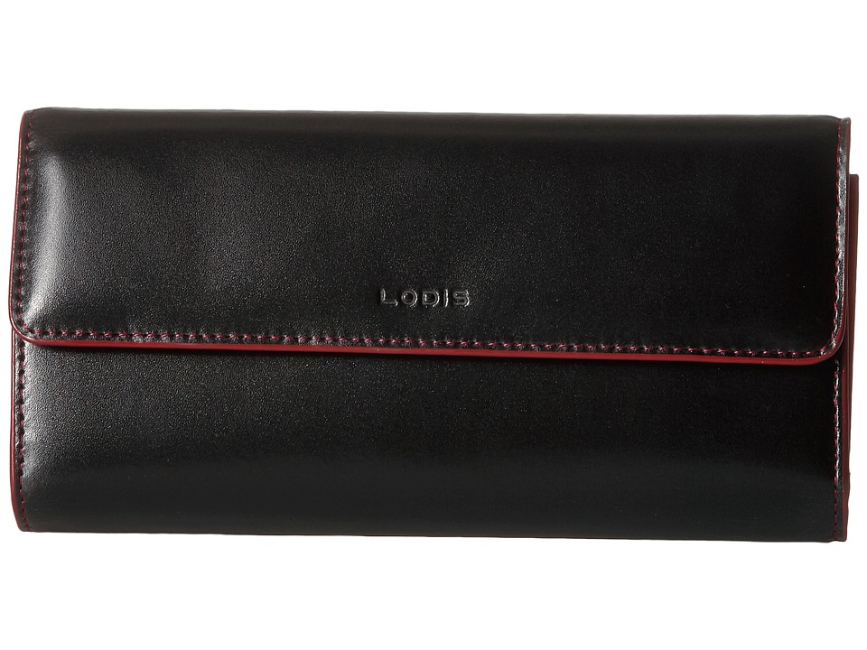 Lodis Accessories - Audrey RFID Checkbook Clutch (Black RFID) Wallet Handbags