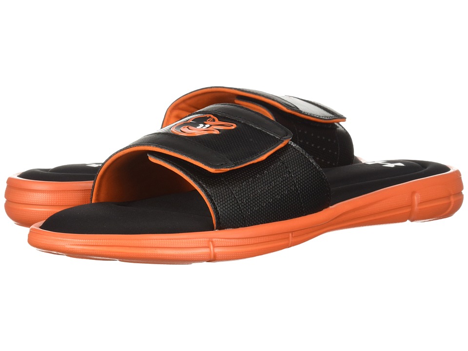 Under Armour - Ignite MLB V SL Baltimore Orioles (Black/Team Orange/White) Mens Sandals