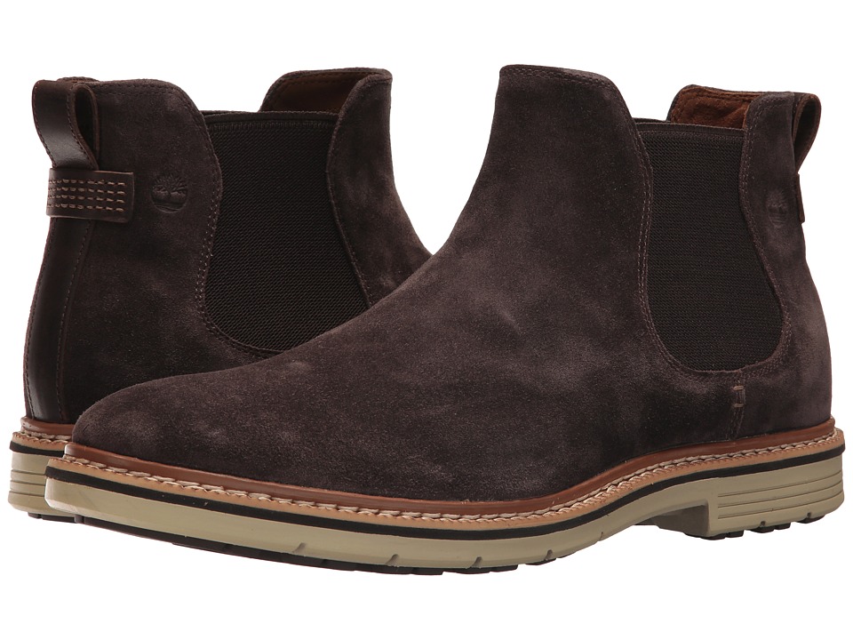 Timberland - Naples Trail Chelsea (Dark Brown Suede) Mens Slip on  Shoes