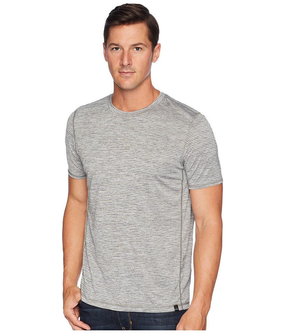 Prana Hardesty T-Shirt (Titanium Grey Stripe) Men