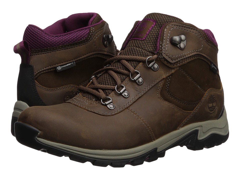 Timberland Mt. Maddsen Mid Leather Waterproof (Medium Brown Full Grain) Women's Lace-up Boots