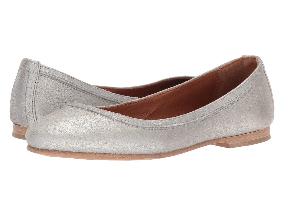 Frye Carson Ballet (Silver Metallic) Flats