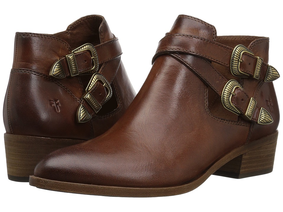 Frye Ray Western Shootie (Cognac Washed Antique Pull Up) Women's Pull-on Boots
