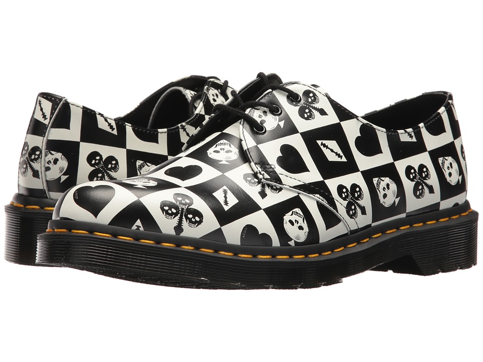 Dr. Martens - 1461 (Egret Playing Card Print Repeat Backhand) Industrial Shoes