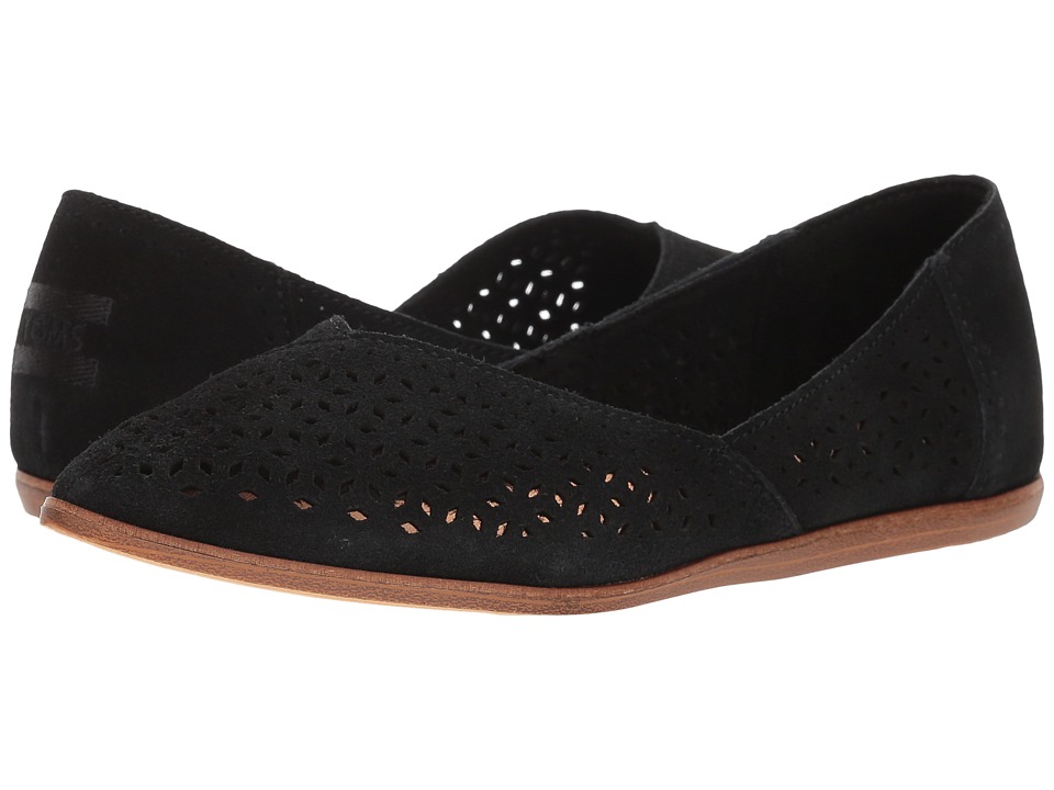 TOMS Jutti Flat (Black Suede/Mosaic Tile) Flats