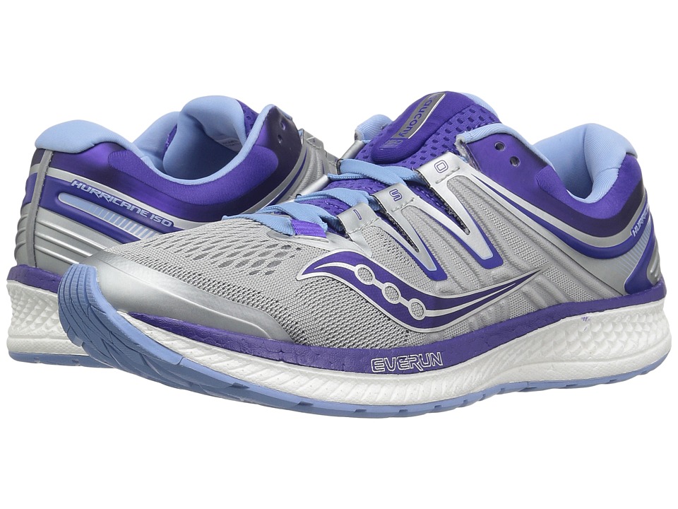 Saucony Hurricane ISO 4 (Grey/Blue/Purple) Women's Running Shoes