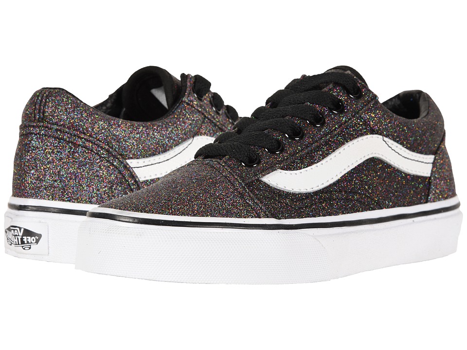 Vans Kids Old Skool (Little Kid/Big Kid) ((Glitter) Rainbow Black) Girls Shoes