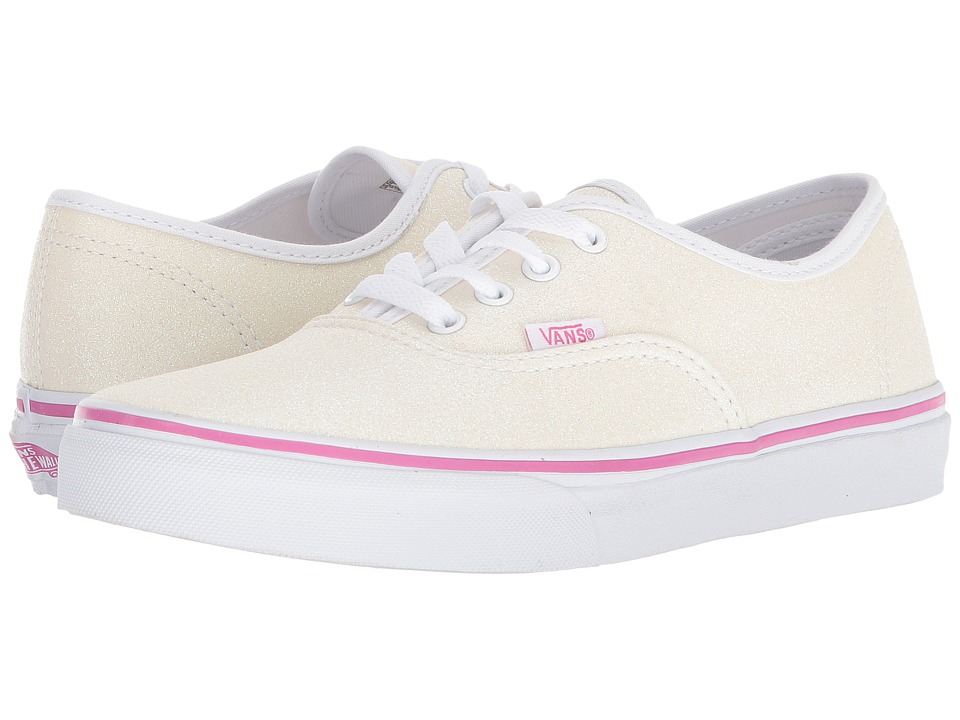 Vans Kids Authentic (Little Kid/Big Kid) ((Glitter) Rainbow White) Girls Shoes
