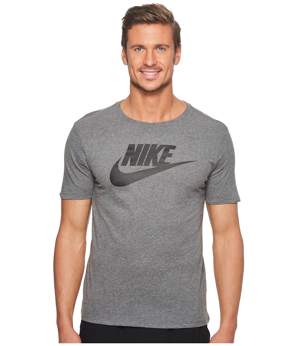 Nike Futura Icon S/S Tee (Charcoal Heather/Black) Men