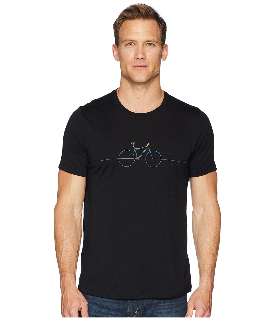 Icebreaker Tech Lite Merino Short Sleeve Crewe Cadence (Black) Men