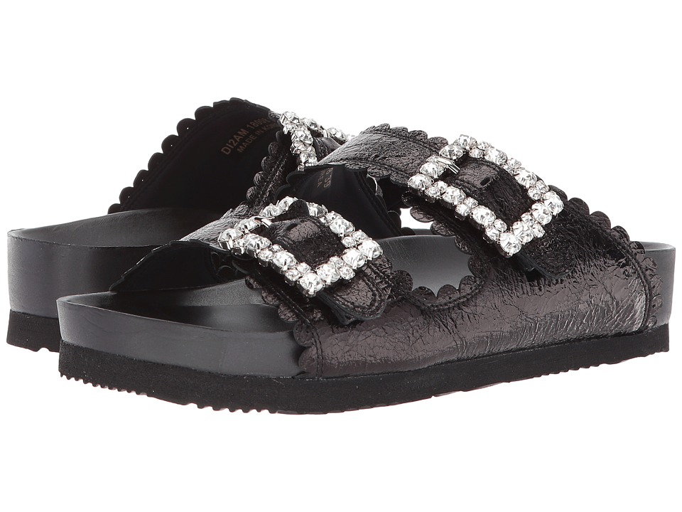 Suecomma Bonnie Jewel Buckles Flat Sandals (Black/Multi 1) Women