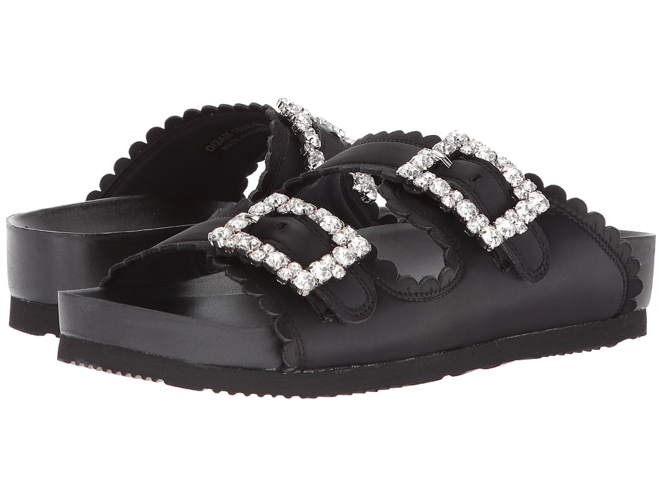 Suecomma Bonnie Jewel Buckles Flat Sandals (Black/Multi) Women