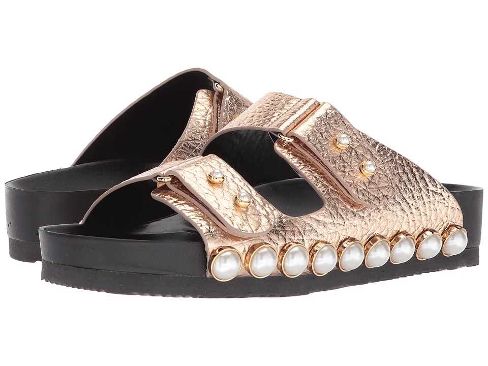 Suecomma Bonnie Jewel Detailed Flat Sandal (Bronze) Women