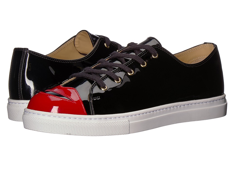 Charlotte Olympia Kiss Me Sneakers (Black Patent)