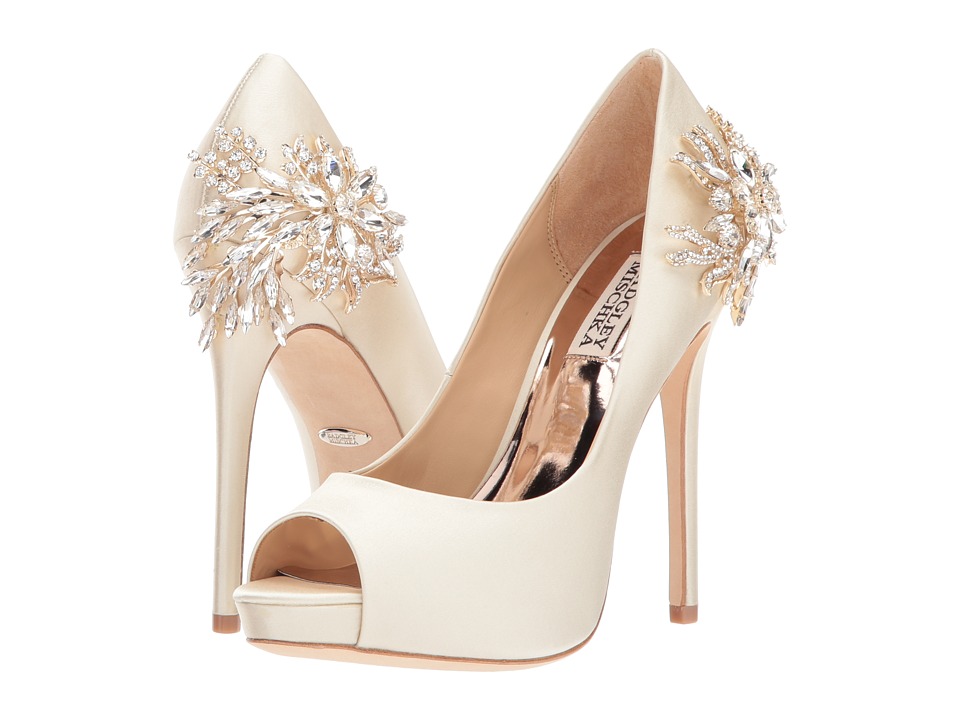 Badgley Mischka Marcia (Ivory Satin) High Heels