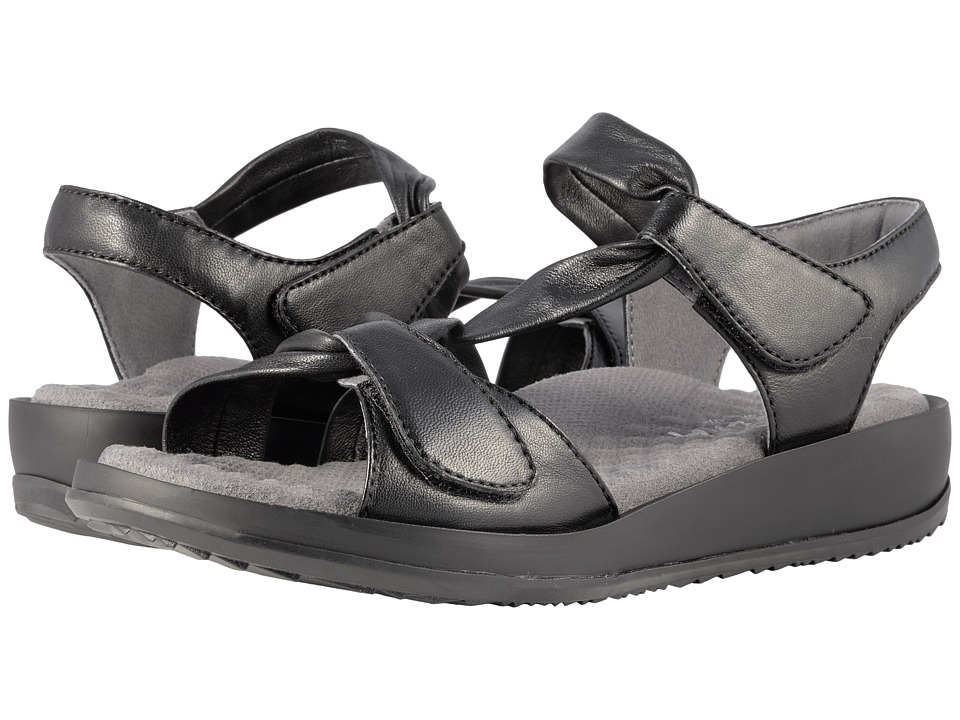 SoftWalk Del Rey (Black Really Soft Leather) Sandals