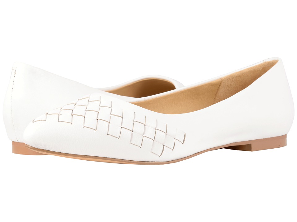 Trotters Estee Woven (Off-White Woven Leather) Flats