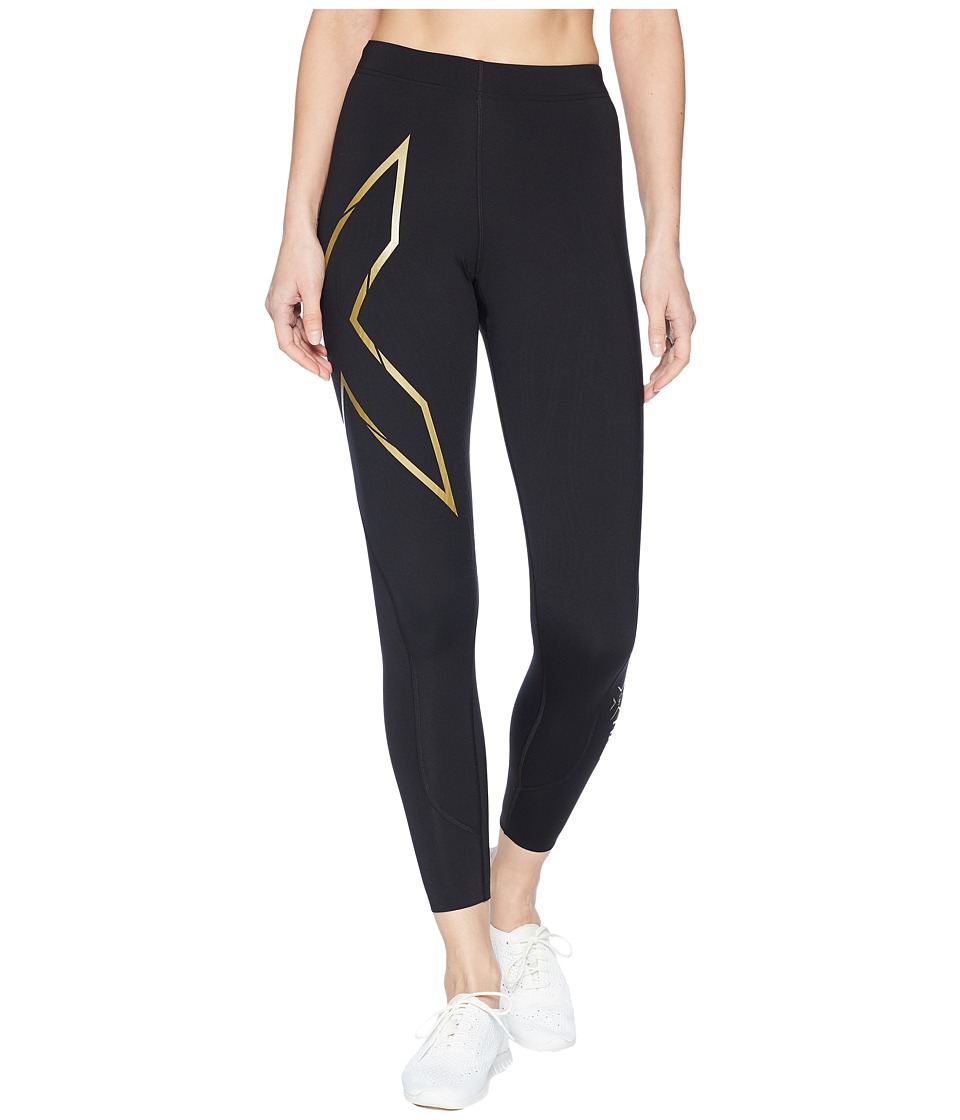 2XU - Elite MCS Thermal Compression Tights (Black/Gold) Womens Workout