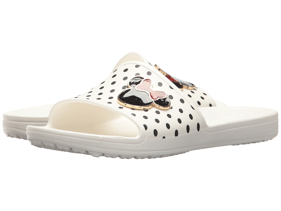 Crocs - Crocs Sloane Minnie Slide (White) Womens  Shoes