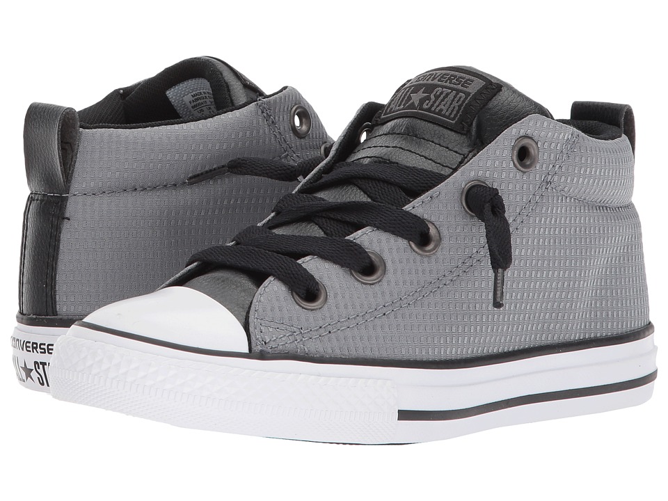 Converse Kids Chuck Taylor All Star Street Mid (Little Kid/Big Kid) (Cool Grey/Black/White) Boy