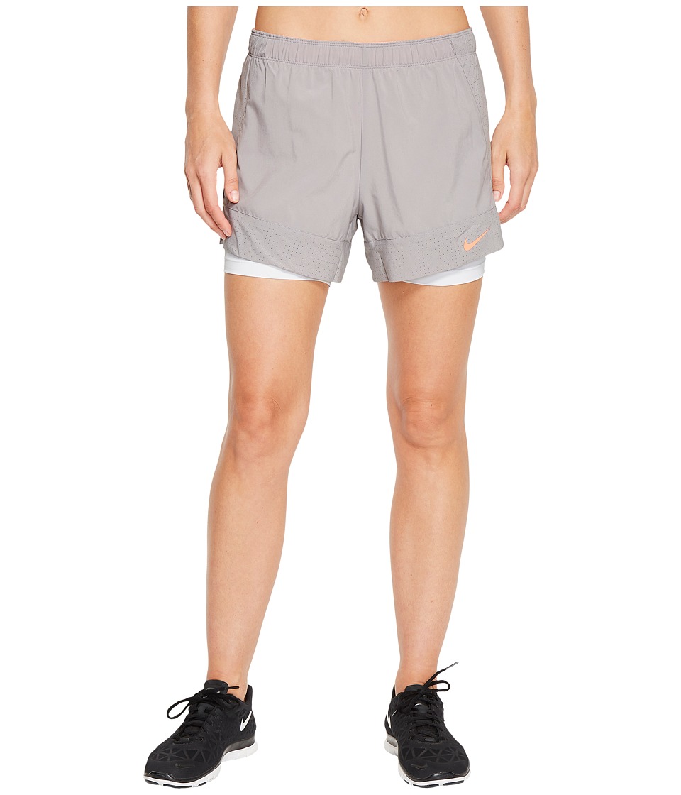 Nike Flex 2-in-1 Short (Atmosphere Grey/White/Crimson Pulse) Women